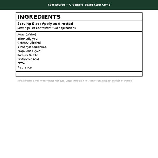 Root Source Groompro Supplement Facts